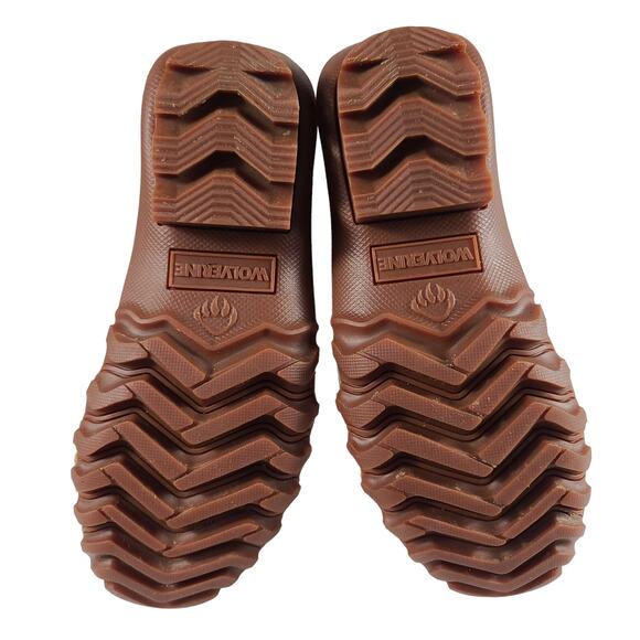 Wolverine  Torrent Ivory Leather Rubber Waterproof Faux Fur Lined Mid Boots 7 M - Picture 5 of 6